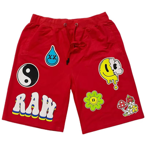 Shorts d'été décontractés pour hommes 100% coton brodés avec cordon élastique taille mi-haute pour la gym, la course, séchage rapide, respirant, service OEM - Product Image 5