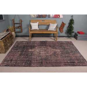 Tapis turc vintage 5,3x8,2 pieds, tapis patchwork rouge - Product Image 2