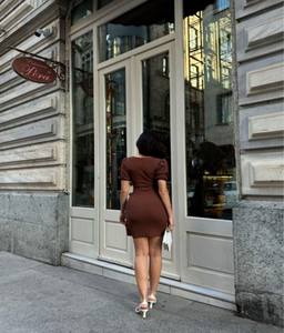 Tissu crêpe d'été de qualité supérieure 2S 2M 2L Party Wear Mini robe pour femme 2025 - Product Image 4