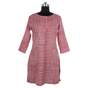 Túnica Kurti de algodón estampada, Ropa Étnica, ropa India, Kurti - Product Image 4