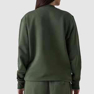 Sudaderas de Cuello Redondo Extra Grandes de Alta Calidad al por Mayor para Mujer, Manga Larga, Lisas, Talla Grande, Frente Personalizable, 100% Algodón - Product Image 3