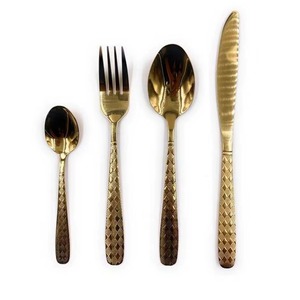 Excelente Juego de Cubiertos de Acero Inoxidable con Acabado Dorado, Estilo Moderno y Lujoso, Diseño Ecológico, Empaque Personalizado para un Toque Glorioso - Product Image 3