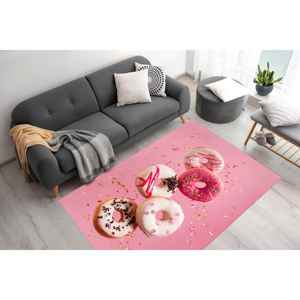 Tapis en forme de beignets, Tapis doux et délicieux, Tapis roses, Tapis modernes, Tapis en chenille - Product Image 3