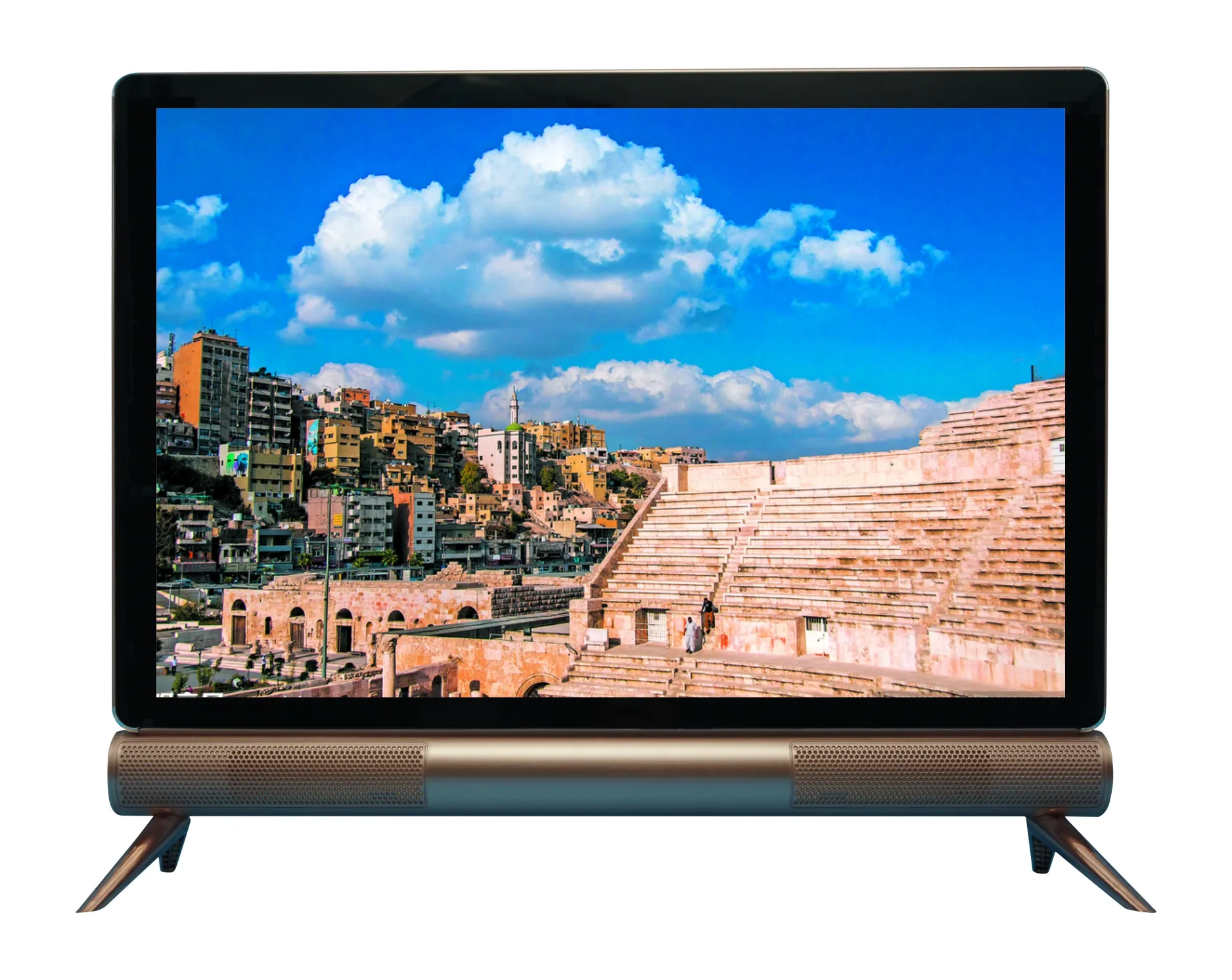 24 pulgadas negro HDTV LCD TV repuestos interfaz HDMI con retroiluminación LED disponible en SKD/CKD para la venta