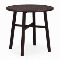 Table de jardin pliable en bois d'acacia moderne, aspect teck, mobilier d'extérieur pour chambre, villa, balcon, parc et hôtel, fabriqué au Vietnam