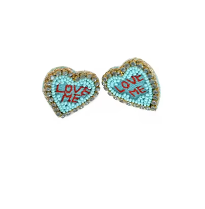 Pendiente colorido Hermosa forma de corazón Cuenta hecha a mano Perla bordada Diamante Boda Día de San Valentín Producto de calidad superior - Product Image 6