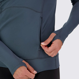 Sudadera con capucha de punto informal con logotipo personalizado OEM al por mayor para mujer, Jersey de invierno, sudadera de nailon - Product Image 5