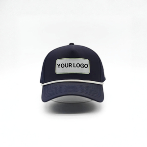 Gorra de Golf Personalizada al por Mayor, Resistente al Agua, con Parche de PVC de Goma con Logotipo Personalizado, Cuerda Personalizada, 5 Paneles, Orificios Cortados con Láser, Parte Trasera Ajustable - Product Image 1