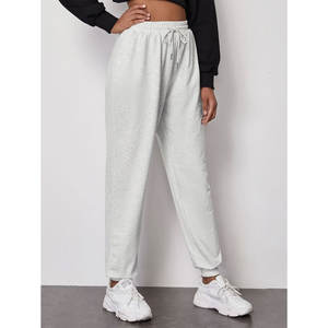 Pantalons de survêtement en molleton de coton uni pour femmes Pantalons de survêtement personnalisés - Product Image 4