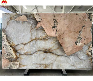 Piedra translúcida cuarcita brasileña cristal grande Pandora Patagonia losa de mármol blanco para pared Interior <span class=keywords><strong>libro</strong></span> partido diseño - Product Image 2