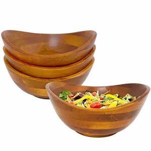 Décoration de table Dîner Utiliser Bol en bois À pour hôtel maison cuisine et dessus de table bol en bois fait main Patty meilleure vente - Product Image 1