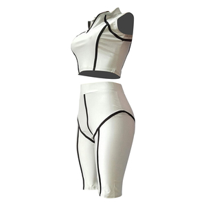 Leggings et soutien-gorge sans couture taille haute ensemble deux pièces de yoga respirant et confortable pour les femmes vêtements de fitness - Product Image 2