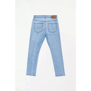 กางเกงยีนส์ผู้ชายผ้าฝ้าย 100% ไซส์ใหญ่ ทรงเข้ารูป สีน้ำเงิน สไตล์ลำลอง ทรงตรง สีพื้น ลายวิสเกอร์ 5 กระเป๋า ผ้าบาง OEM - Product Image 6