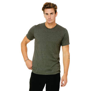 T-shirt vert unisexe personnalisé OEM-52% Airlume Coton peigné, 48% Poly, 4.2 oz, manches courtes - Product Image 6