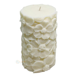 Fleur épanouie pilier bougie maison décorative cire de soja pour mariages vacances anniversaires noël Halloween pâques - Product Image 5