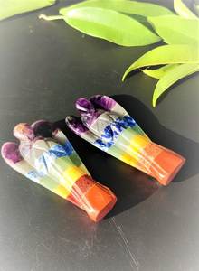 VENTE EN GROS SEPT CHAKRA ASSOCIÉ ANGE | FIGURINE EN CRISTAL DE CHAKRA DE QUALITÉ SUPÉRIEURE | SCULPTÉ À LA MAIN 7 CHAKRA ANGEL Guérison Métaphysique - Product Image 2