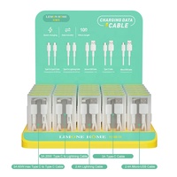 Ensemble de 30 accessoires pour téléphone portable, présentoir de vente chaude 2025, ensemble de câbles USB pour iPhone, 30 pièces