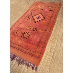 Tapis en laine noués à la main Nuray, motif géométrique rouge et orange, grand rectangle pour couloir, salon et chambre - Pae-4595 - Product Image 2