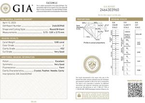 GIA certificado 0,80 quilates J Color VS2 claridad redondo corte brillante diamantes naturales sueltos de la India para la fabricación de joyas uso OEM - Product Image 3