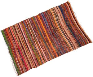Tapis de chiffon en coton Chindi 100% tapis multicolore écologique pour chambre salon salle à manger décoration de sol - Product Image 1