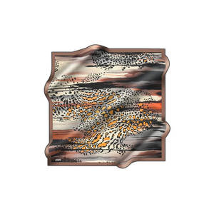 Luxury 100% Silk Twill Leopard Print <b>Square</b> <b>Scarf</b> - Product Image 1