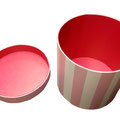 Scatola Rotonda in Carta a Righe per Organizzazione della Cucina - Product Image 1