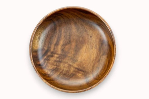 Handmade Wood Serving Bowl and Melamine Fruit Bowl Set Elegant Home Decor and Dining <b>Dinnerware</b> for Everyday Use - Product Image 2