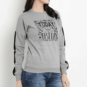 Sudadera con hombros caídos y estampado personalizado, precio económico, sudaderas extragrandes de manga larga para mujer - Product Image 2
