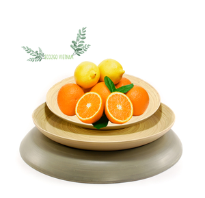 Plato de bambú ecológico y platos de cena de bambú hilado con precio barato y aceptamos logotipo personalizado de Eco2go Vietnam - Product Image 4