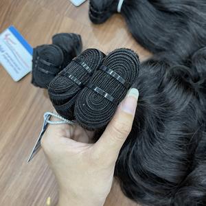 100% Raw Vietnamese Natural Color Human Hair Weft Super Double Drawn, Silky, No <b>Tangle</b>, No Shedding Wholesale - Product Image 1