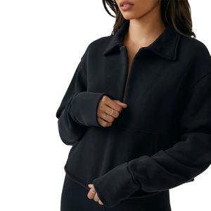 Customizable Women Winter Crop <b>Hoodie</b> Elegant Design Breathable Fabric Hooded Collar <b>for</b> Gym Wear Trends Winter Wardrobe 2026 - Product Image 3