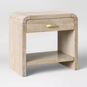 Table de chevet en bois au design moderne fait main avec tiroir Mobilier de luxe pour chambre à coucher pour hôtels villas maisons - Product Image 1