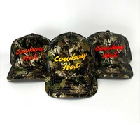 Vente en gros de chapeau de cowboy à 6 panneaux casquette de baseball camouflage logo de broderie personnalisé chapeau de chasse imperméable hommes femmes fabriqué usine du Vietnam