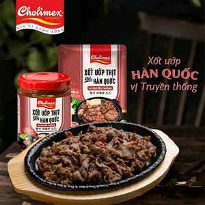 CHOLIME-X ซอสบาร์บีคิวเกาหลีแบบดั้งเดิมซอสบาร์บีคิวโหลแก้วขนาด190กรัมซอสย่างเนื้อแสนสะดวก