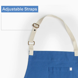Babero de pintura de cocina de algodón 100% de grado profesional hecho a mano en Bangladesh delantal sin mangas de alta calidad con correas ajustables - Product Image 3
