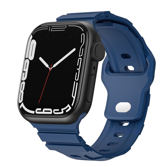 SHT Silicone 21mm Sport Loop Watch Band for Watch Series 9 8 7 6 5 4 3 2 1 SE Ultra 40/38/41/44/45/42/49
