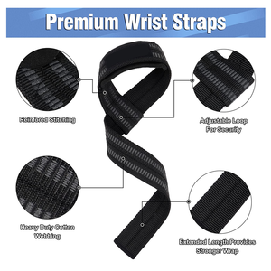 Nouvelles sangles de poignet en néoprène personnalisables pour la musculation, la remise en forme et l'haltérophilie, design robuste, FIRST FITNESS - Product Image 6