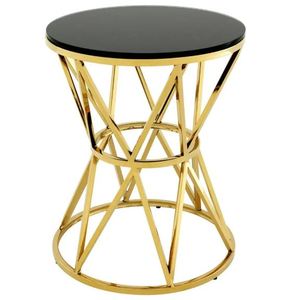 Mesa auxiliar de acero de Venta caliente con latón natural y mesa lateral superior muebles para el hogar sala de estar mesa de esquina lateral decorativa - Product Image 2