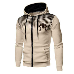 Sudadera con capucha para hombre con cremallera, estampado gráfico de lunares, bolsillos con cremallera, deportiva, para exteriores, informal, diaria, ajustada - Product Image 5