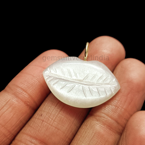 925 เงินสเตอร์ลิงสีขาวมูนสโตนอัญมณีฮิปฮอปอินเทรนด์ Lip Charms สําหรับเครื่องประดับทํา Handmade หญิงสร้อยคอจี้ 15 '' - Product Image 5