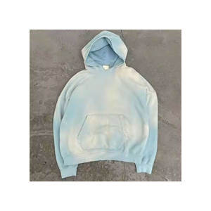 Sudadera térmica de gran tamaño Unisex de alta calidad para hombre, Jersey 100% cálido y polar teñido liso para invierno - Product Image 4