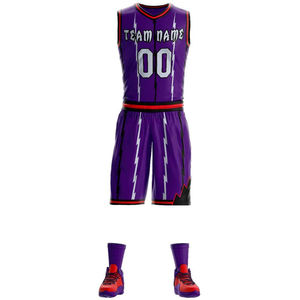 Ensemble de maillots de basket-ball personnalisables OEM ODM uniformes de l'équipe avec techniques imprimées vêtements de sport de basket-ball personnalisés - Product Image 2