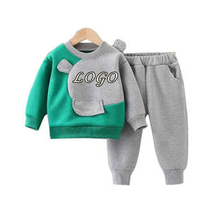 Venta al por mayor Niños Impreso Chándal Jogger Set Niños 2 piezas Algodón Sudadera Niñas Sweatsuit Hoodies Set - Product Image 4