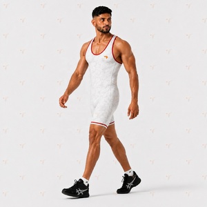 Combinaison de lutte premium en mélange de Lycra, extensible, respirante, séchage rapide, uniforme athlétique léger, vêtements de sport personnalisés - Product Image 2