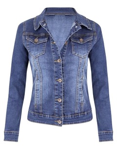 Women Winter High Quality Demin Jacket Custom Made Short Sleeve Denim Jacket High Quality <b>Cheap</b> Price - Product Image 6