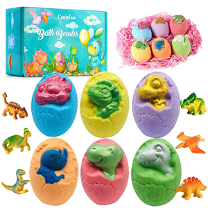 Bombas de Baño de Pascua para Niños, Bombas de Baño XL con Forma de Huevo de Dinosaurio y Juguetes Sorpresa en el Interior - Product Image 1