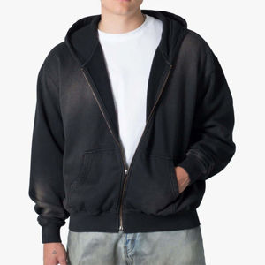 Soft Men's Faded <b>Zip</b> <b>up</b> Hoodie - Comfortable, High-Quality Zipper Hoodies and Ldeal for Casual Wear and Outdoor Activities - Product Image 1