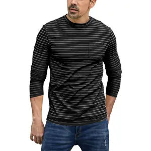 Custom Wholesale Embroidered 4-Way Stretch Classic Fit Bamboo Flex Long Sleeve Pocket Tee fishing t shirts