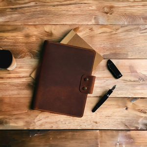 Diario de viajero de cuero Vintage tamaño A4/A5/A6 cubierta de piel de vaca hecha a mano fieltro páginas en blanco cuaderno de escritura recargable escuela - Product Image 3