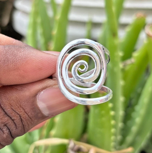 Hot Selling 925 Sterling Silver Dainty Spiral Minimalist Boho Yoga Jewelry Handmade Swirl <b>Ring</b> <b>for</b> Women-Best Mother's Day Gift - Product Image 1